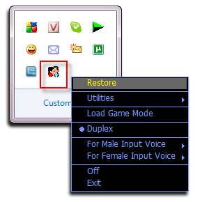 Fig 3: Voice Changer software Basic Minimize